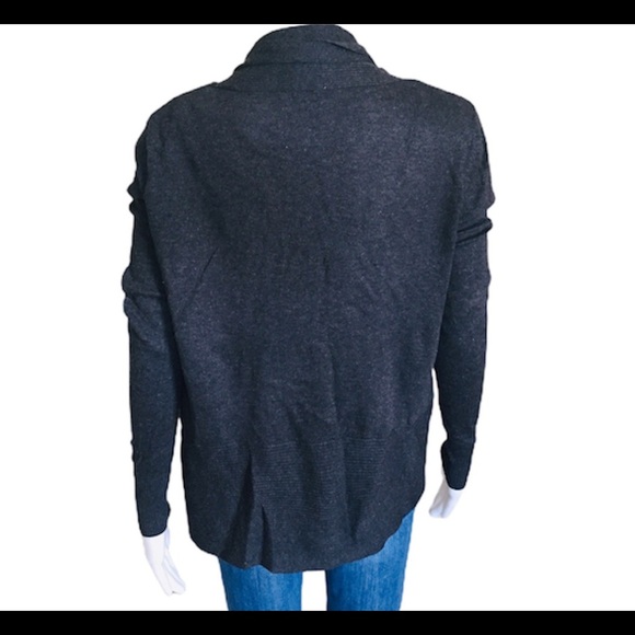 KISMET Dorothy Open Front Cocoon Knit Cardigan With Long Sleeves Grey Sz Medium - Picture 4 of 11